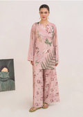 AL-1016 Suhana – Light Pink Floral Printed 2-Piece Poly Lawn Suit