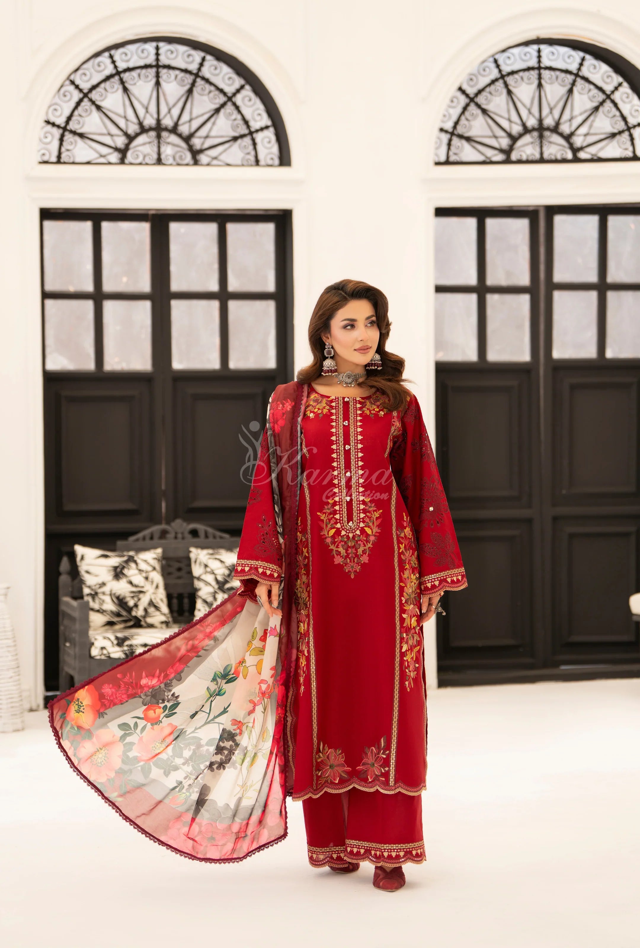 Original karma collection 3pc outfit long length WINE
KC-1559