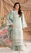 Soft Green Karma Signature Embroidered 3 Piece suit