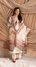 Warm Beige Karma Signature Embroidered 3 Piece suit