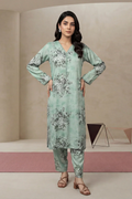 2pc co-ord set mint green with floral print noore vol 4