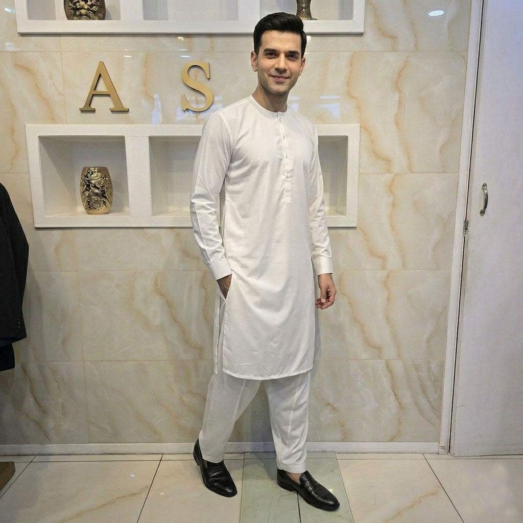 214 off white mens Simple and sophisticated collarless suit