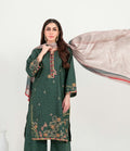 Deep Forest Green Luxe Jacquard 3PC stiched suit