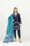 Deep Indigo Grey Luxe Jacquard 3PC stiched suit
