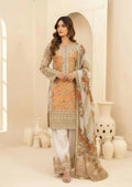 Inspired Karma Peach Floral Farshi 3pc Outfit