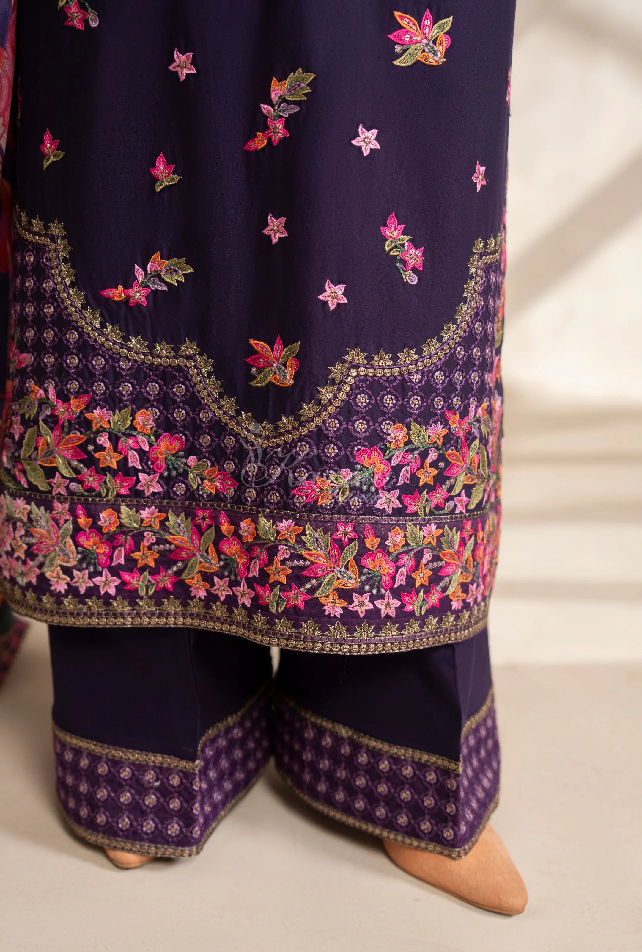 3pc original karma mulberrry outfit with silk scarf kc1562