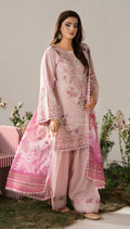 Soft Pink Karma Signature Embroidered 3 Piece suit