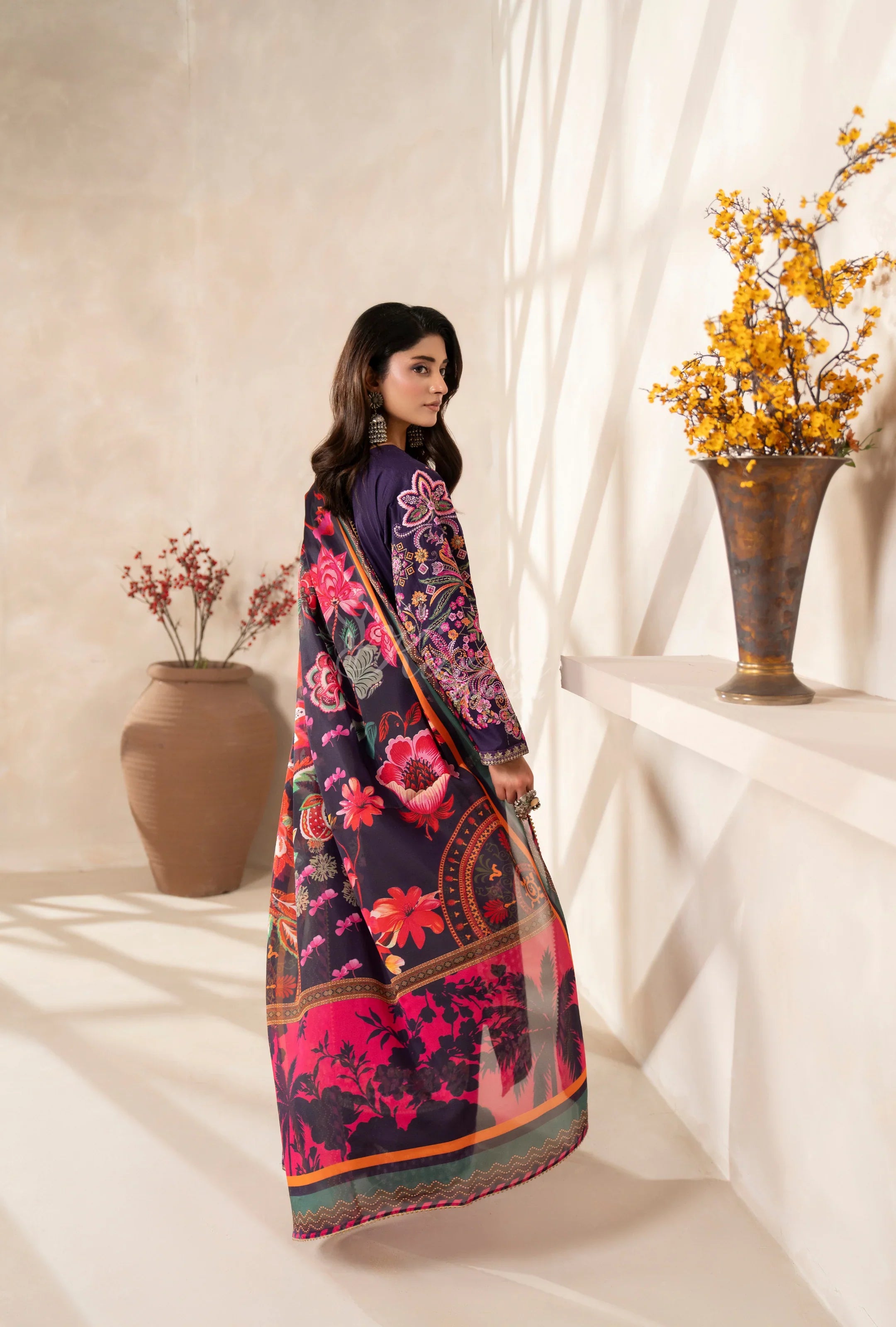 3pc original karma mulberrry outfit with silk scarf kc1562
