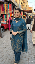 Navy blue farshi shalwar 3pc outfit