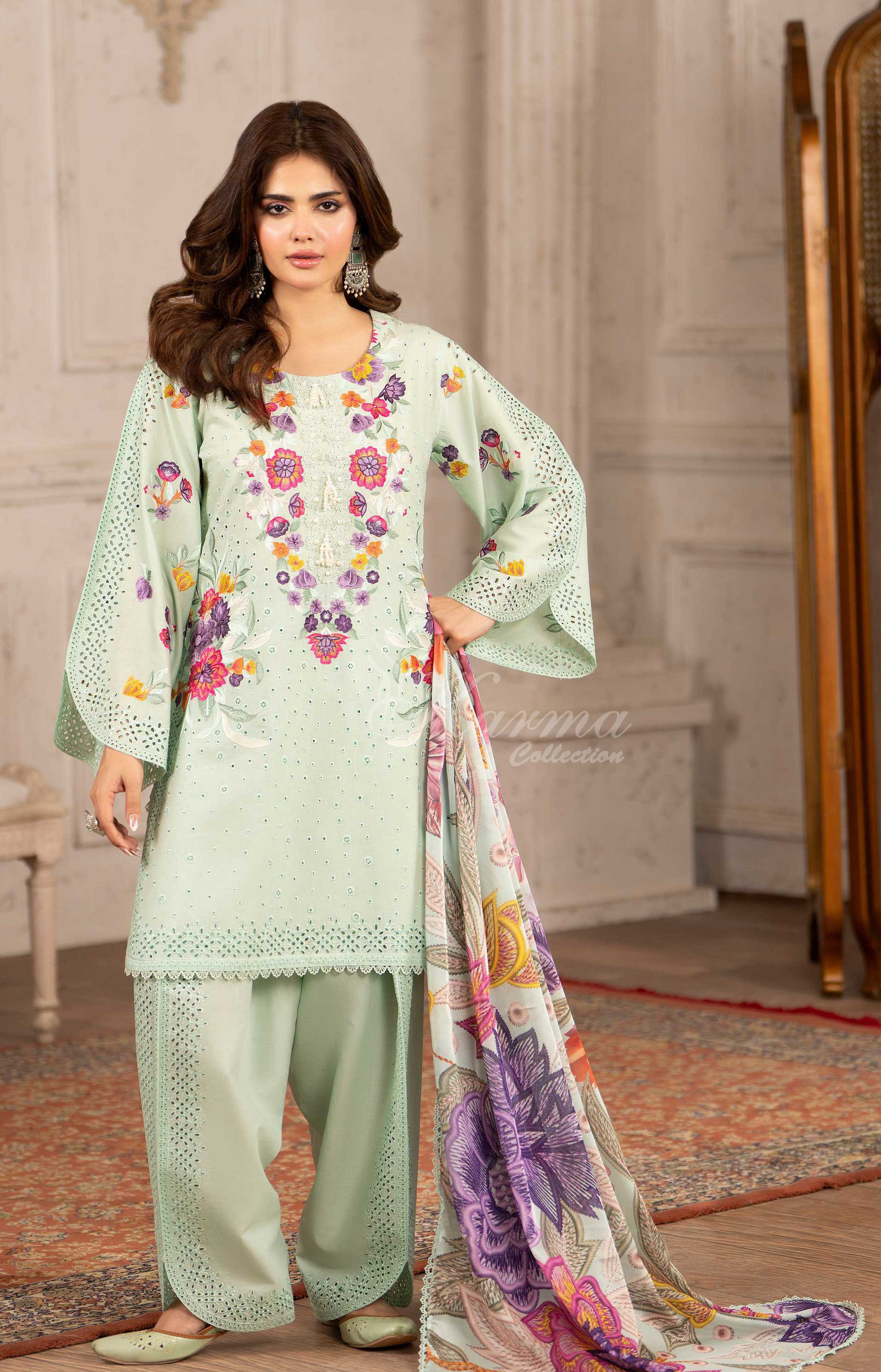 Original karma collection AQUA FLORA KC-1564 3pcs outfit