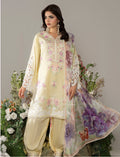 Creamy Yellow Karma Signature Embroidered 3 Piece suit