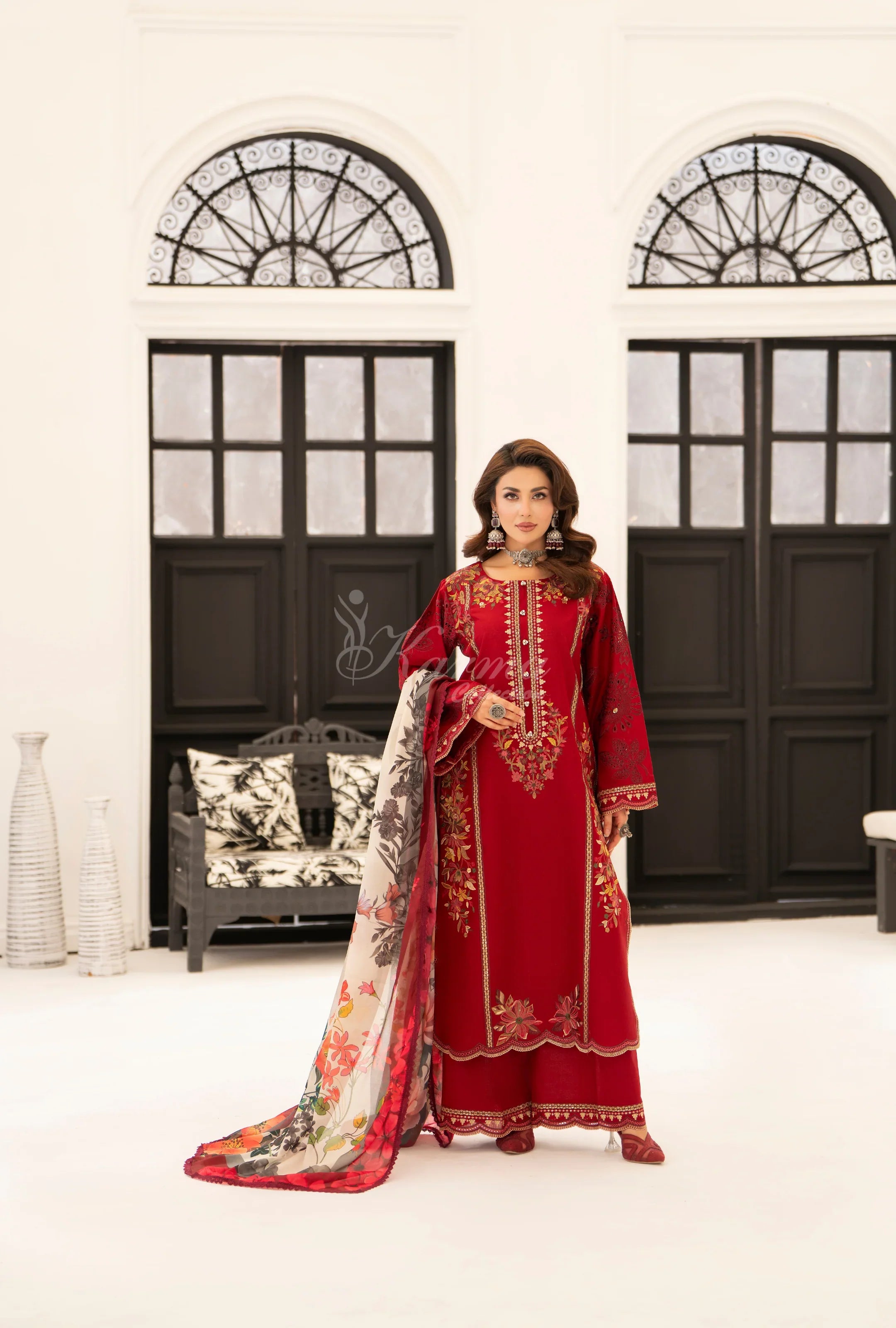 Original karma collection 3pc outfit long length WINE
KC-1559