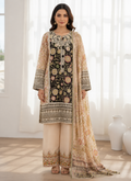 Inspired Karma Black Floral Farshi 3pc Outfit