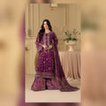 Berry Purple Floral Printed Suit - image 2