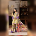 Butter Yellow Multicolour Floral Suit - image 2