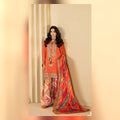 Coral Orange Multicolour Printed Suit - image 2