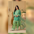 Emerald Green Printed and Embroidered Suit - image 2