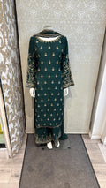 3pc gree Korean silk