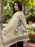 Mustard Calligraphy Heritage Shawl