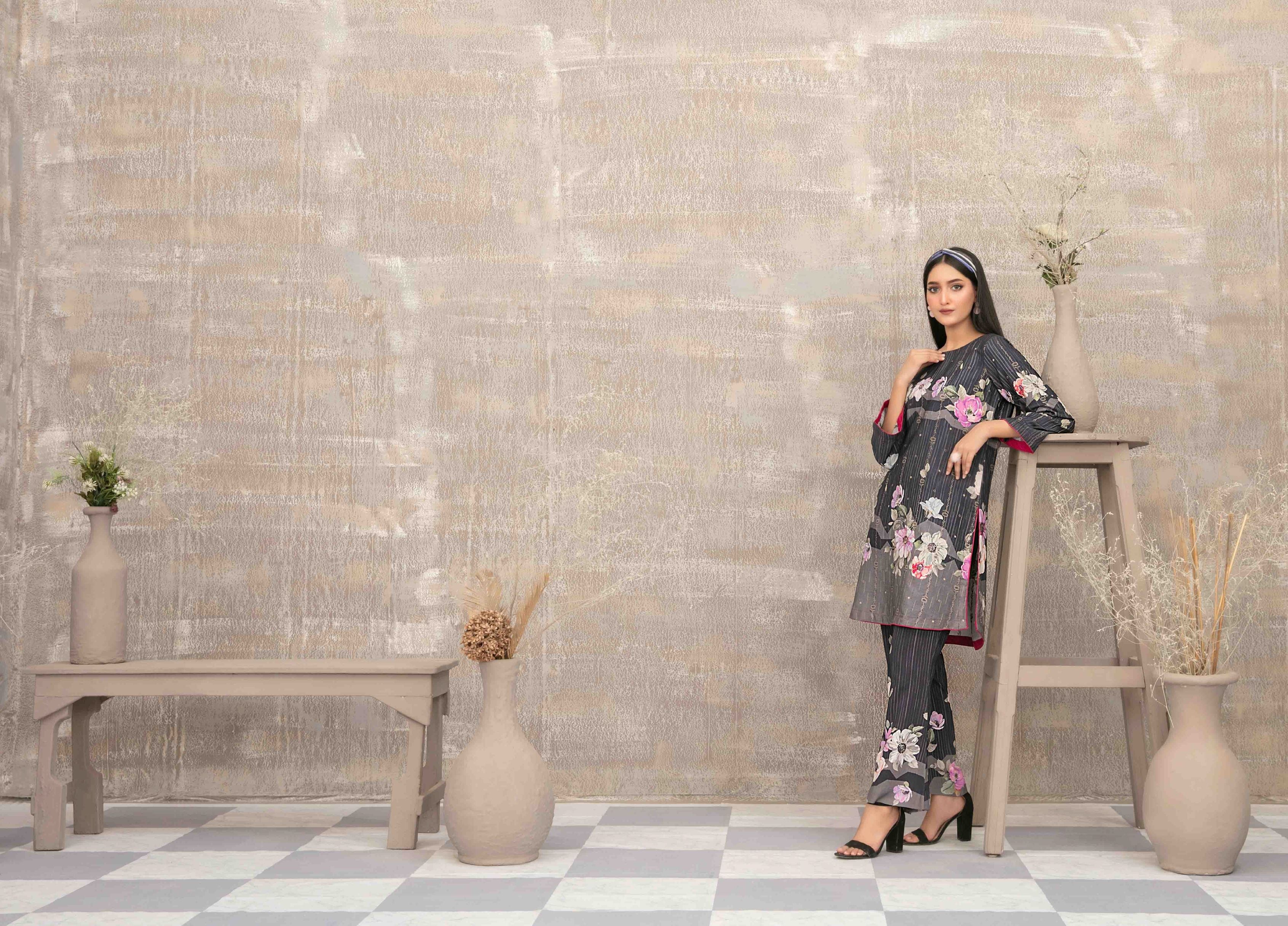2pc Stitched Saliha Digital Print suit