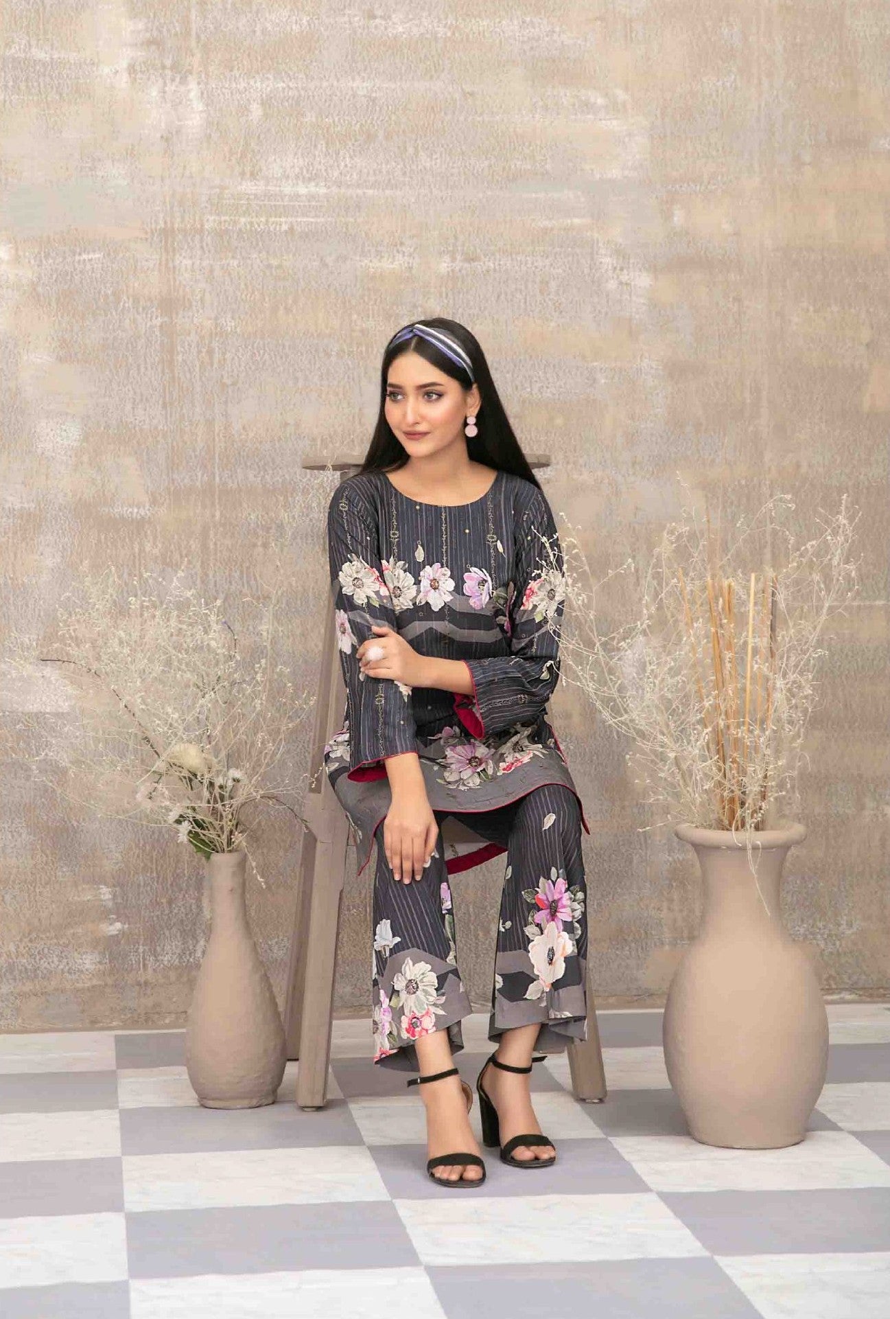 2pc Stitched Saliha Digital Print suit