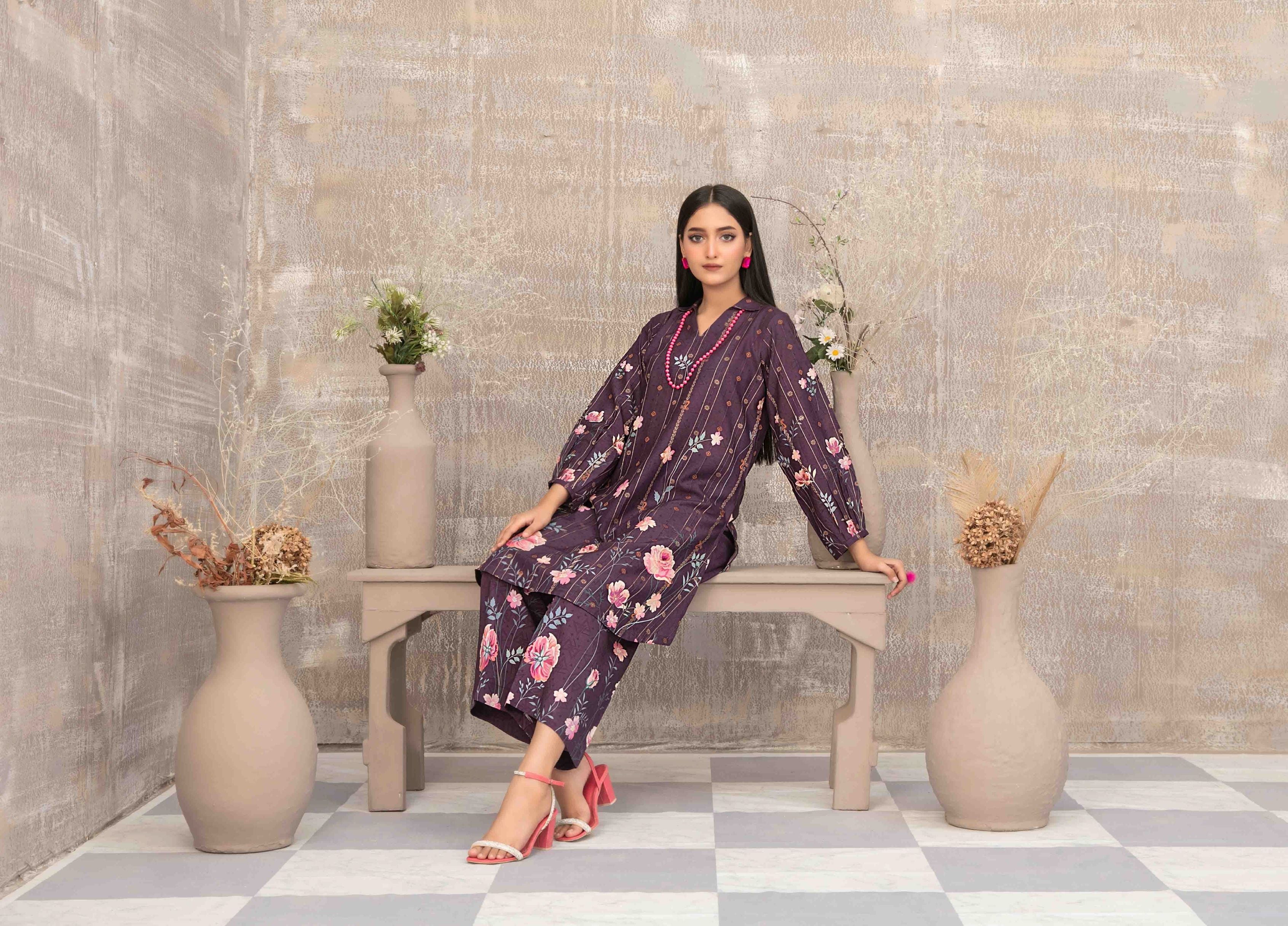 2pc Stitched Saliha Digital Print suit