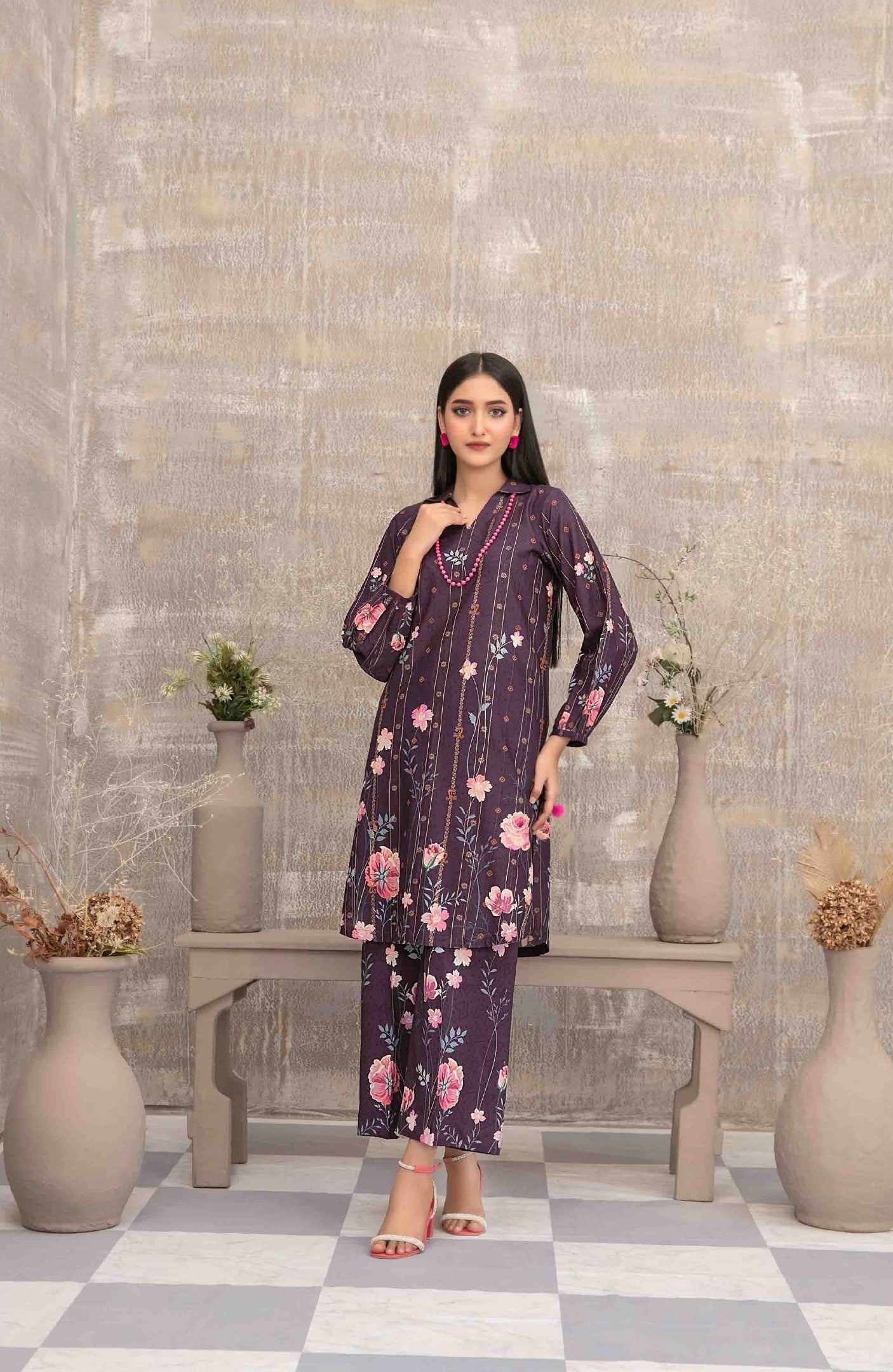 2pc Stitched Saliha Digital Print suit
