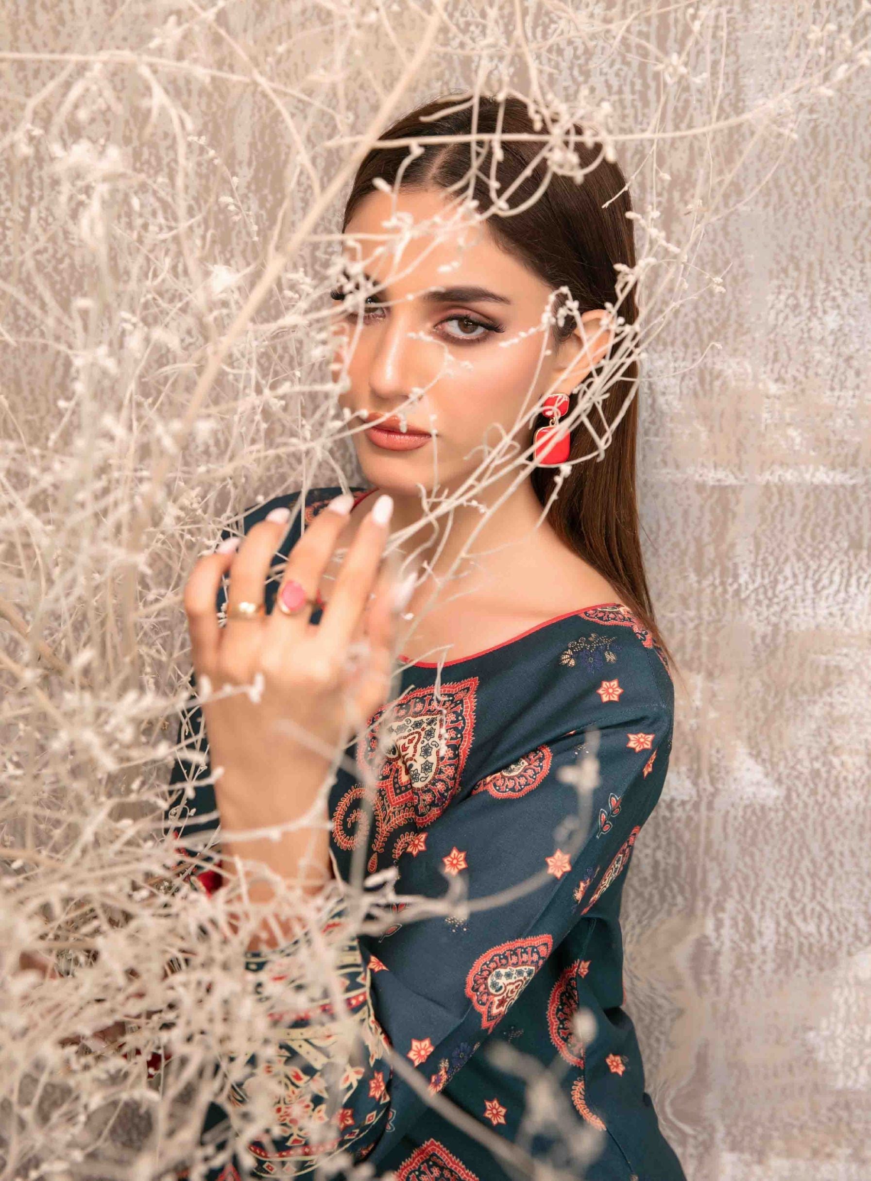 2pc Stitched Saliha Digital Print suit