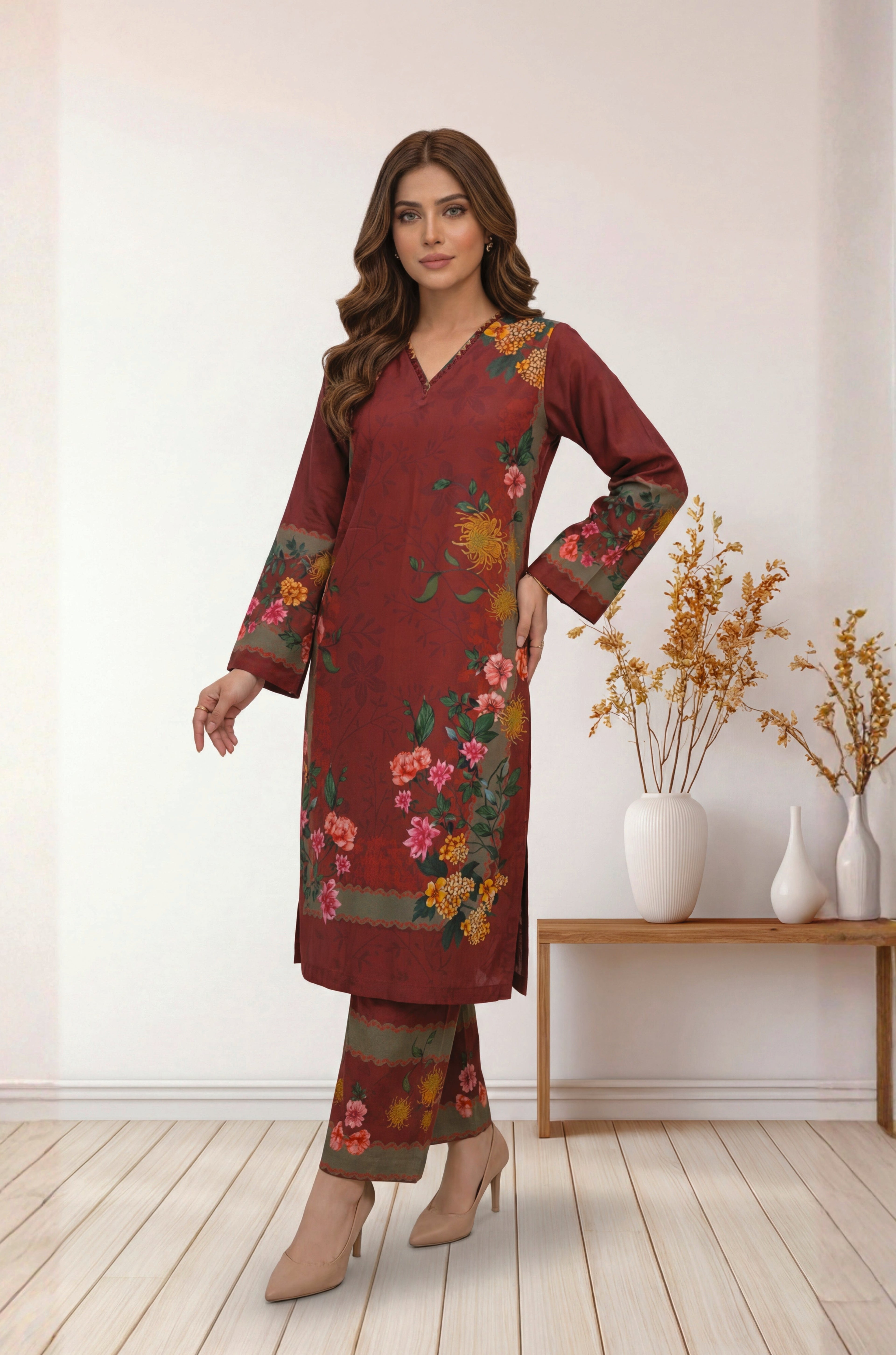 2pc Gulzar stitched staple Lawn digital print