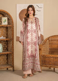EL-1043 Alya – Elegant Beige Silk Printed Shirt